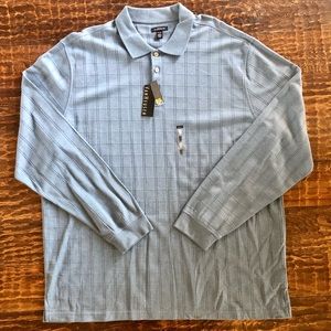 VanHeusen Big & Tall Blu Bahama Jaspe Polo - Size 2XLT